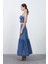 Fermuar Detaylı Lacivert Uzun Etek 3