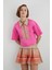 Nakış Detaylı Önden Fermuarlı Pembe Pamuklu Gömlek 1