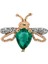 Queen Bee Kadın Tekli Zümrüt Pırlanta Altın Küpe 1