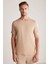 Kaşmir Karışım Bisiklet Yaka Camel T-Shirt 1