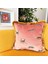 Dekoratif Leopar Desenli Pembe Kadife Kırlent Kılıfı 45 x 45 cm 3