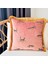 Dekoratif Leopar Desenli Pembe Kadife Kırlent Kılıfı 45 x 45 cm 4