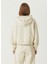 Bej Kapüşonlu Sweatshirt 5