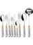 Aladdin Gri Gold Paslanmaz Çelik 75 Parça Çatal Kaşık Bıçak Seti 1