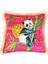 Panda Desenli Fuşya Kadife Dekoratif Kırlent Kılıfı 45 x 45 cm 1