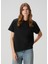 Anagram Siyah Asimetrik T-Shirt 1