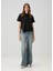 Anagram Siyah Asimetrik T-Shirt 2