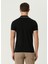 Siyah Polo Yaka Logo Nakışlı T-Shirt 4