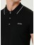 Siyah Polo Yaka Logo Nakışlı T-Shirt 5