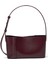 The Small Tote Plissé Bordo Deri Kadın Omuz Çantası 1