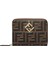 Siyah Kahve Logo Desenli Kadın Deri Cüzdan 1