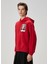 Postcard Bordo Kapüşonlu Baskılı Sweatshirt 3