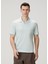 Açık Mavi Polo Yaka Ipek T-Shirt 1