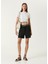 Beyaz Logolu Crop Polo T-Shirt 2