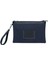 Stitched Lacivert Denim Siyah Clutch Kadın El Portföyü 1