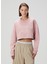 Pembe Logolu Crop Sweatshirt 3
