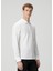 Beyaz Polo Yaka Sweatshirt 3