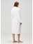 Terry Shawl Collar Beyaz %100 Pamuk Kadın Bornoz 4