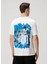 Mavi Beyaz Logo Baskılı T-Shirt 5