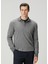 Gri Polo Yaka Sweatshirt 1