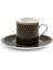 Antler Trellis Black Gold Porselen Kahve Fincanı 1