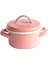 Pembe Emaye Mini Tencere 12 cm 1