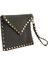 Rockstud Medium Siyah Kadın Deri El Portföyü 3
