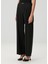 Relaxed Fit Siyah Yün Pantolon 3