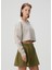 Bej Logolu Crop Sweatshirt 1