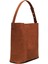 Large Tote Plissé Karamel Nubuk Kadın Omuz Çantası 3