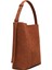 Large Tote Plissé Karamel Nubuk Kadın Omuz Çantası 4