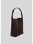 The Large Tote Plissé Acı Kahve Süet kadın Omuz Çantası 2