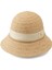 Rebecca Bej Beyaz Kadın Rafya Şapka 1
