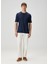 Koyu Mavi Keten T-Shirt 2