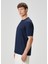 Koyu Mavi Keten T-Shirt 3