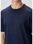 Koyu Mavi Keten T-Shirt 5