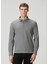 Gri Polo Yaka Sweatshirt 1
