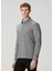 Gri Polo Yaka Sweatshirt 3