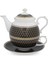 Antler Trellis Black Çay Fincanı ve Demlik 1