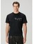 Siyah Kontrast Baskılı T-Shirt 1