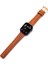 Apple Watch 42/44/45 mm Camel Deri Akıllı Saat Kordon 2