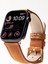 Apple Watch 42/44/45 mm Camel Deri Akıllı Saat Kordon 4