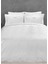 Andlös Gri Kuş Tüyü Jakarlı ve Nakışlı Organik Pamuk Çift Kişilik Nevresim Takımı 200×220 cm 2