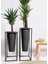 Prizma Siyah Vazo ve Saksı 70 cm 2