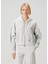 Gri Kapüşonlu Fermuarlı Sweatshirt 1
