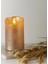 411499 Flamme Rustic Altın Rengi LED Mum 12,5 cm 2