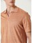 Turuncu Polo Yaka Keten T-Shirt 5