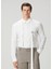 Beyaz Aksesuar Detaylı Organik Pamuk Gömlek 1