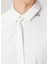 Beyaz Aksesuar Detaylı Organik Pamuk Gömlek 6