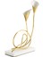 Calla Lily Mermer Stantlı Pirinç Ikili Şamdan 3